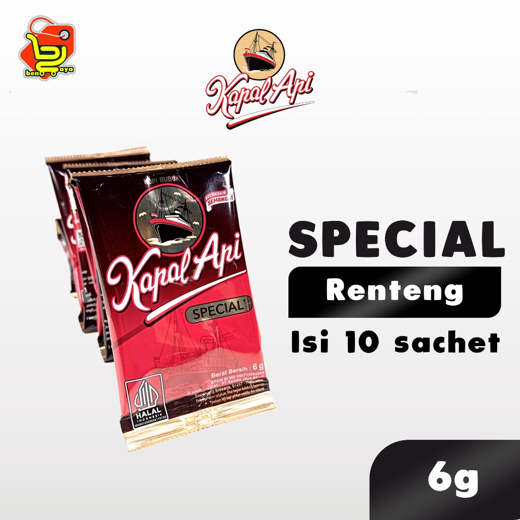 

Kopi Kapal Api Mini Special 6 g Renteng Isi 10 Sachet