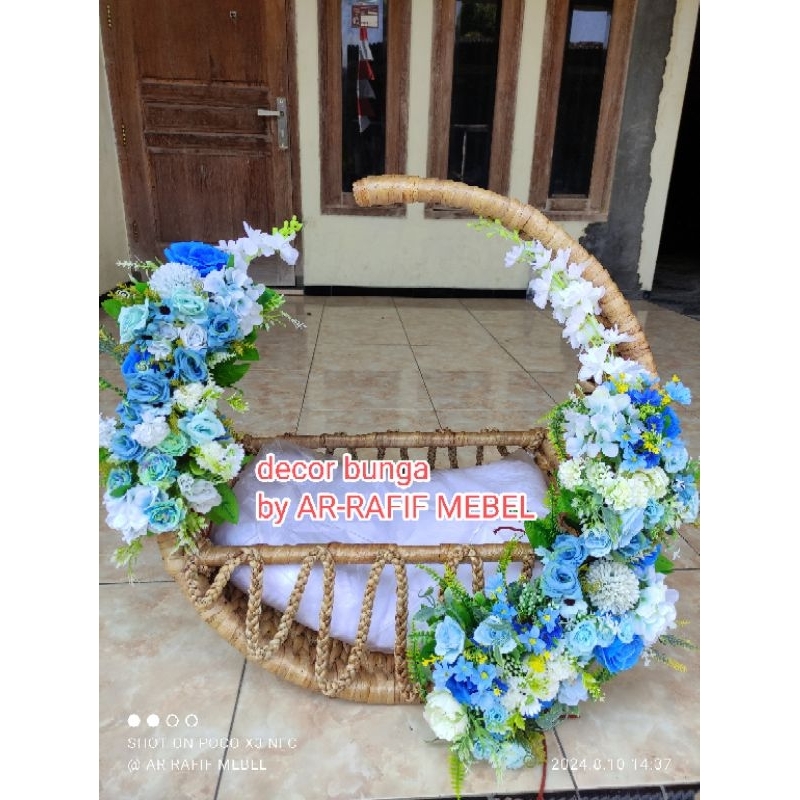 Timangan bayi untuk acara aqiqah bentuk bulan sabit