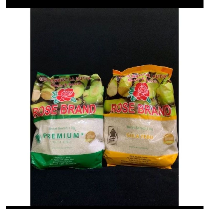 

Gula rose brand 1kg kemasan hijau dan kuning gula premium ready stock