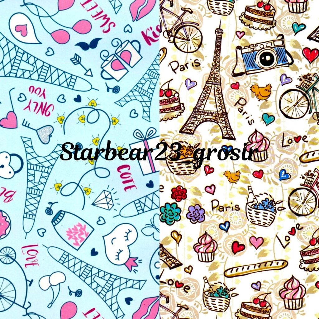 

Kertas kado Doff Love Food and Paris Sansanwawa