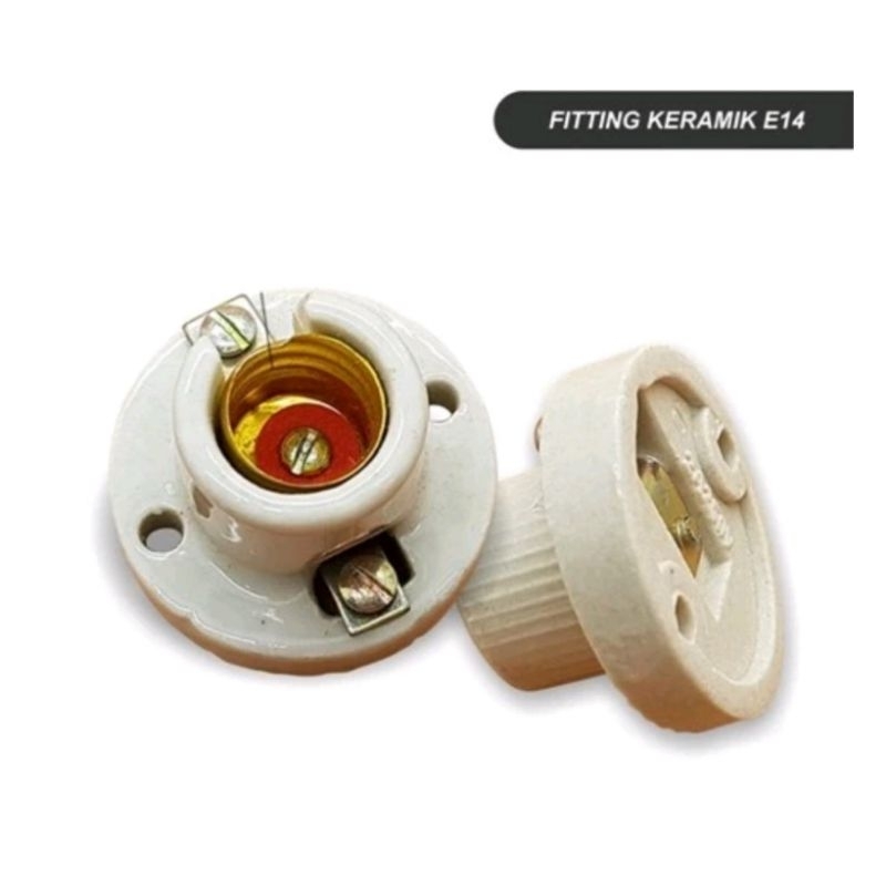Fiting Keramik E12 Fiting keramik E14 Fiting porselen Fiting lampu hias