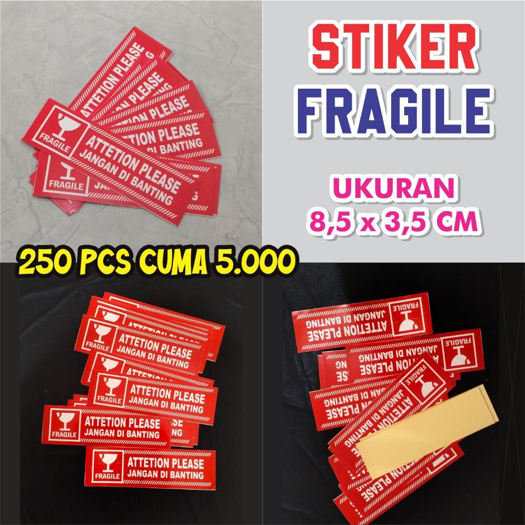 

STIKER FRAGILE KEBUTUHAN PAKET / STIKER KEBUTUHAN PAKET / KEPERLUAN PAKET / FRAGILE / LAKBAN FRAGILE