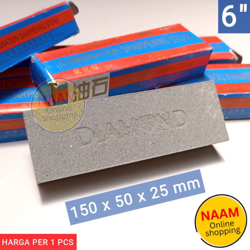 (6") BATU ASAHAN KOTAK - GERINDA ASAH MANUAL PERSEGI - PENGASAH PISAU - BATU ASAH 15CM / 6 INCH