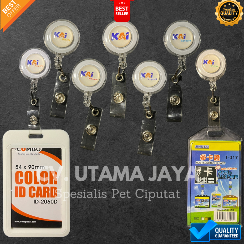 

ID CARD KAI Kereta Api Indonesia Name Tag Yoyo Tanda Pengenal Lanyard Card Holder Logistik Wisata properti commuter services bandara