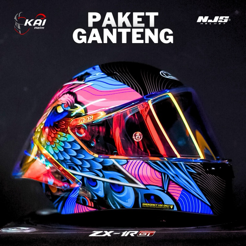 Paket Ganteng HELM NJS ZX1-R GT Merak
