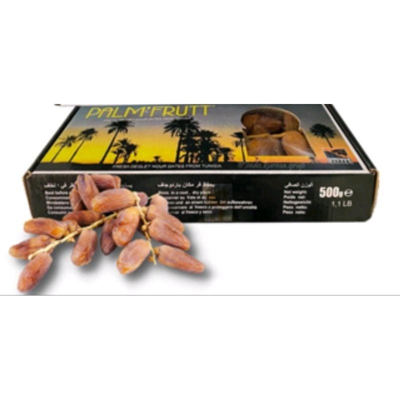 

Kurma Tangkai Palm'Frutt [500gr]/Kurma Tunisia Tangkai Premium Quality