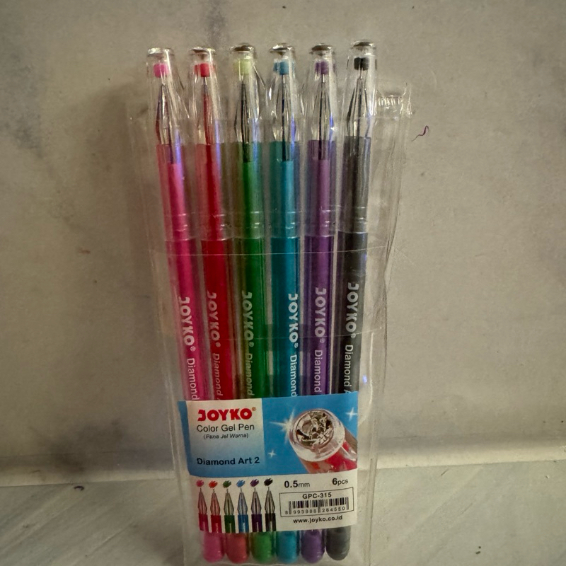 

ballpoint pena pulpen diamond art color gel joyko 0,5mm