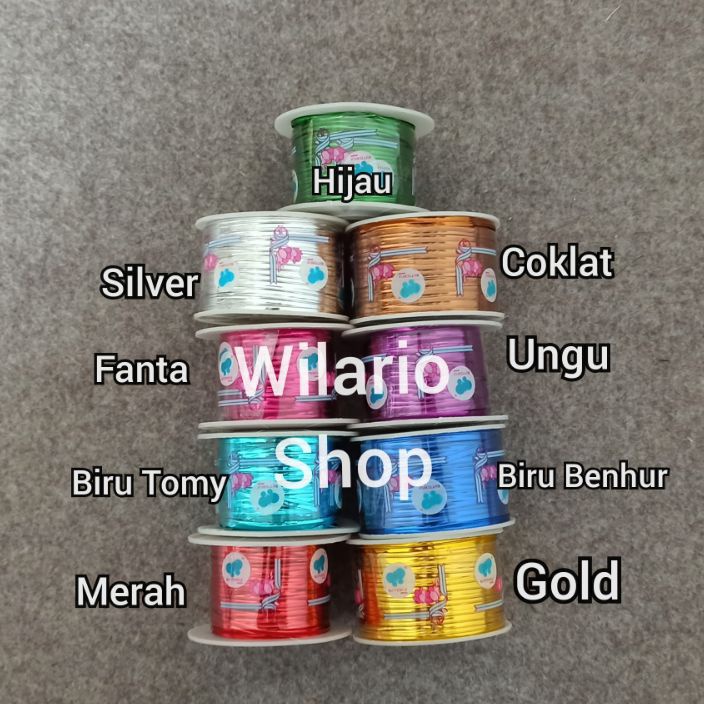 

BELI SEKARANG PITA KAWAT SOUVENIR 1 YARD PITA KAWAT METALIK KAWAT PENGIKAT SOUVENIR