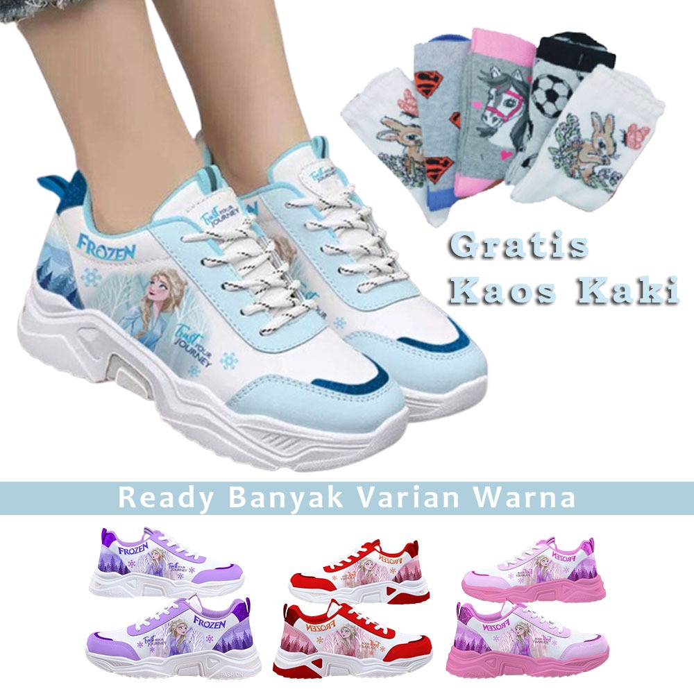 Termurah Sepatu Anak-anak Sepatu Sneakers Anak Wanita Sepatu Anak Paud Tk Sd Umur 6-10 Tahun
