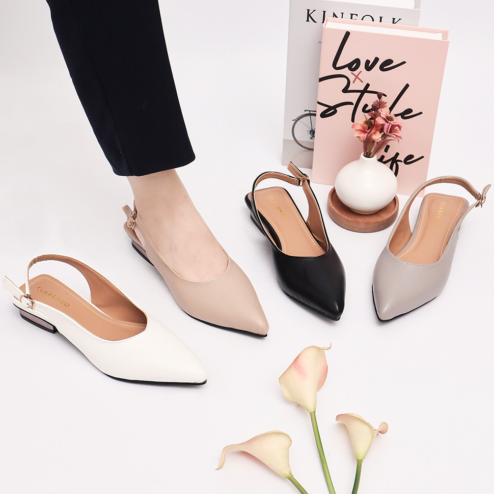 Sepatu Sandal Mules Vialent Hak 3cm ~ Clarenzo TM01