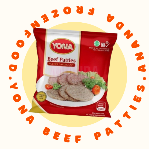 

yona beef patties berat 500gr isi 10pcs - Ananda frozen food