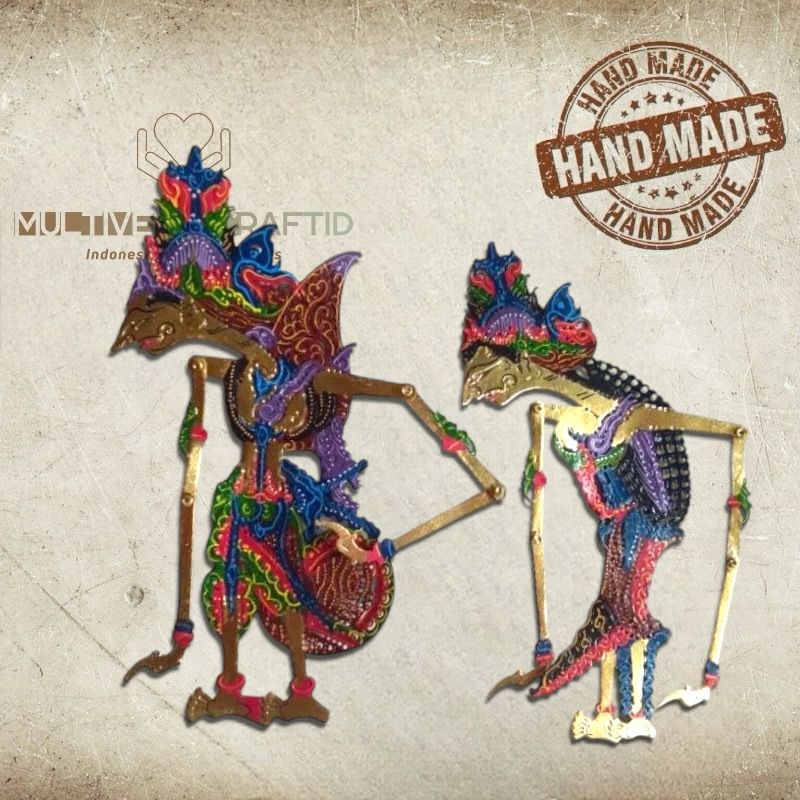 MULTIVERSECRAFTID Wayang Alusan Rama Sinta Buat Hias Mahar Nikah 17cm Bahan Premium Kulit Asli