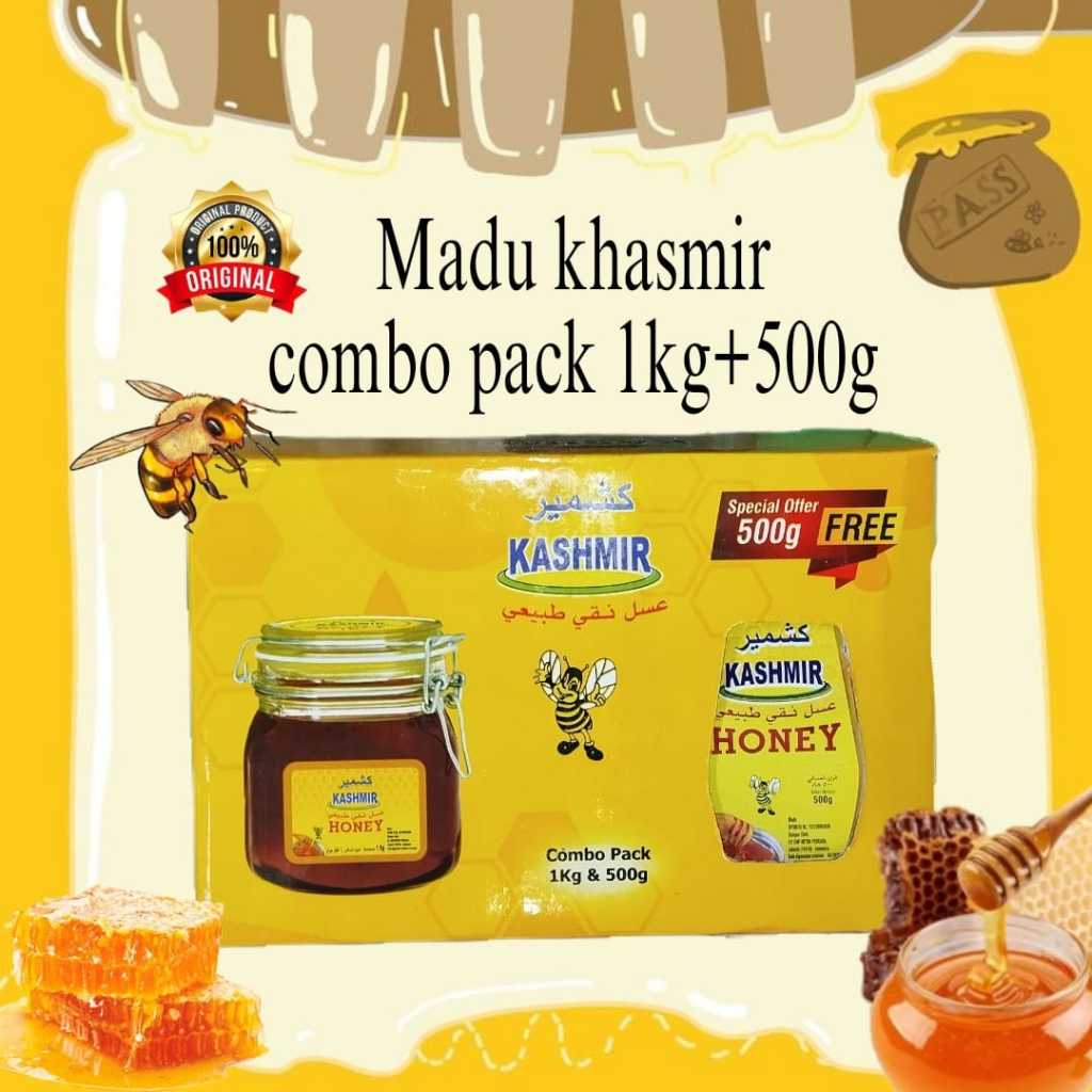 

Paket Promo Madu Kashmir 1Kg Free 500gr Original HALAL BPOM