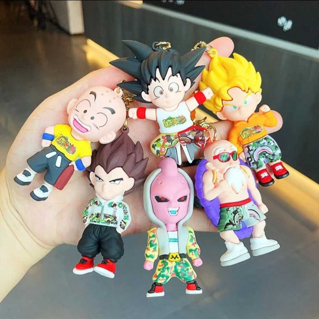 V2 - Gantungan Kunci 3D Karakter Dragon Ball lucu Keychain Karakter Lucu