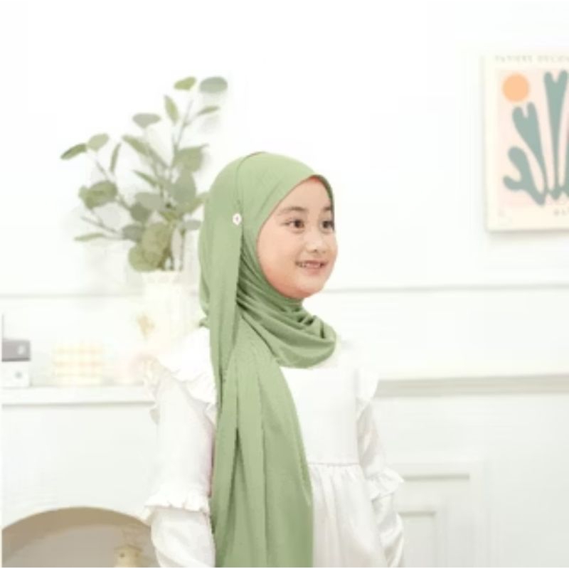 Pashmina instan anak pashmina kancing anak Hijab instan