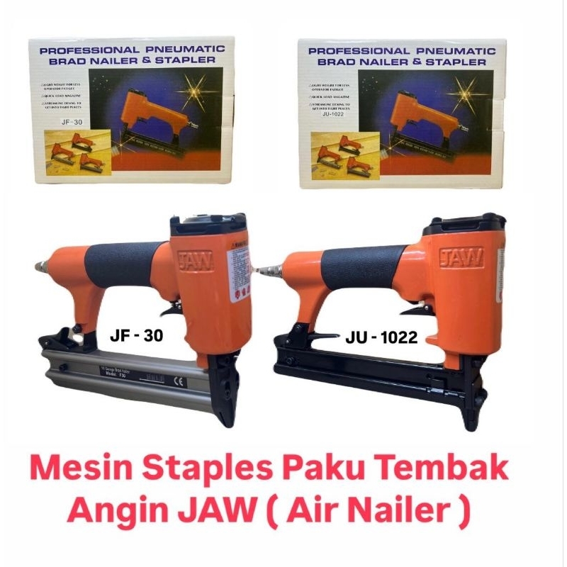 Mesin Staples Paku Tembak Angin JAW air nailer ORANGE