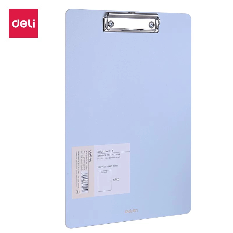 

Deli Clipboard / Papan Jalan / Papan Ujian A4 3 Warna Pastel PP Foam 72492 / Papan dada