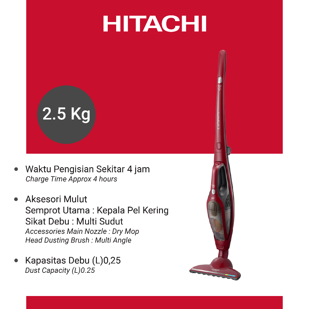 HITACHI Vacuum Cleaner Tipe Stick PV-XE90