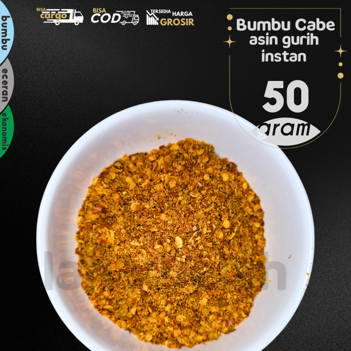 

Bubuk CABE ASIN 50gr GURIH POLOS untuk Bumbu Tunggal Keripik Keripik Viral by Lahawelah