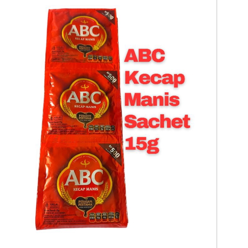 

Kecap Manis ABC Sachet 15ml (1Renceng isi 12)