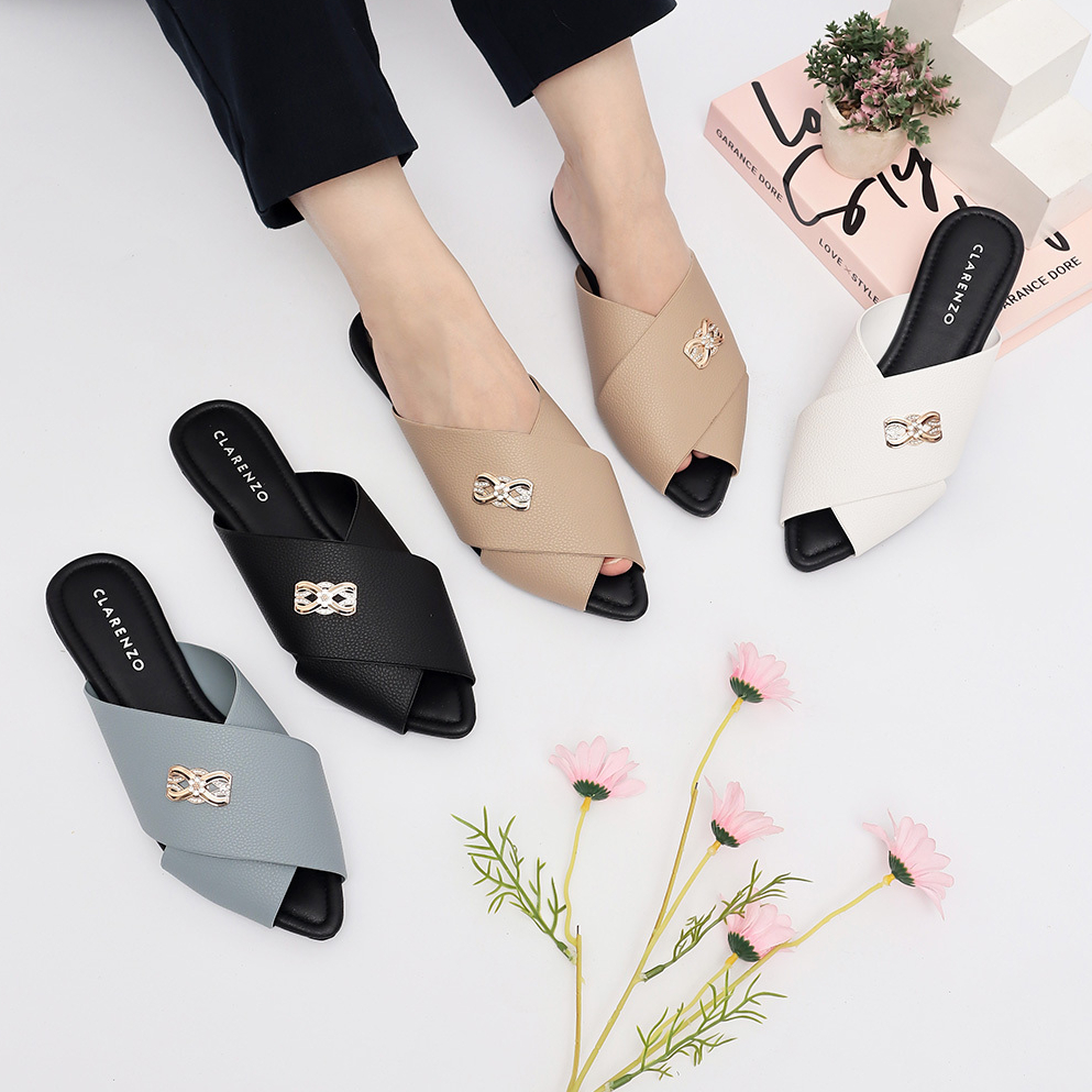 Sandal wanita - Sandal Mules Wanita Navva Slip On TM10 - Clarenzo