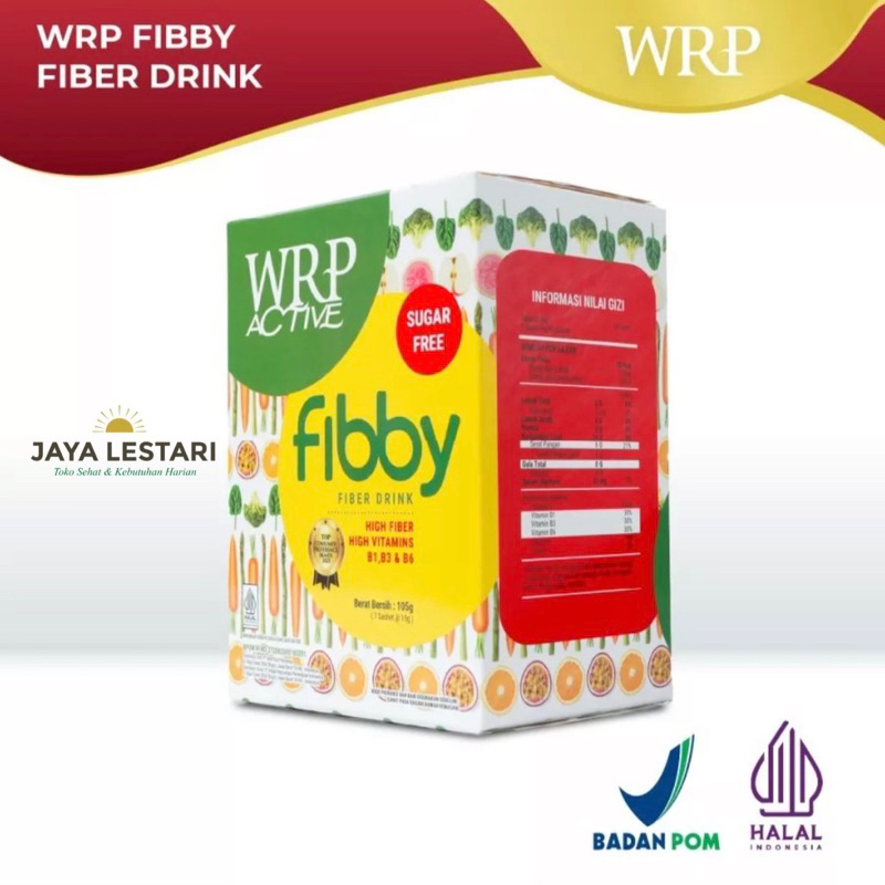 

WRP Active Fibby Fiber Drink Sugar Free (Isi 7 Sachet/Box) (105g)
