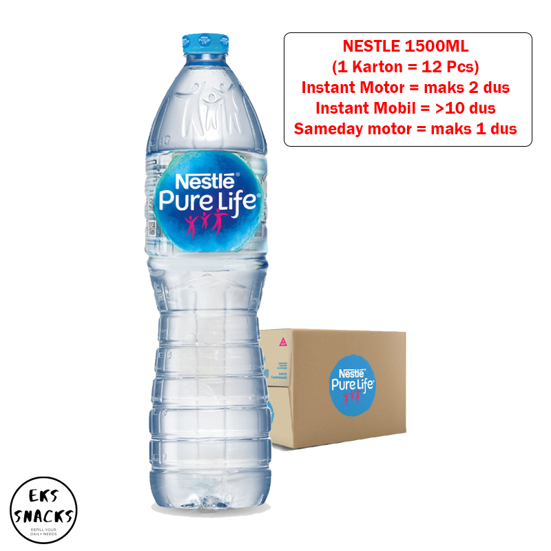 

Air Mineral Nestle Pure Life 1500ml Nestle 1500ml [1 Dus 12 Pcs]