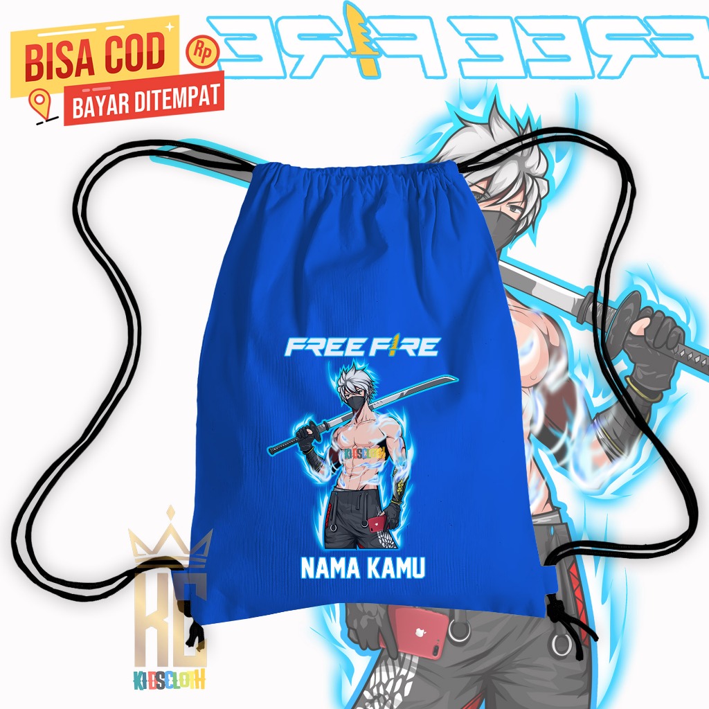 Tas Serut Motif FF Freefire Karakter / String Bag FF Free firee Karakter