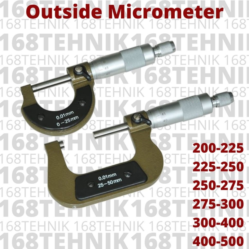 OUTSIDE MICROMETER / MIKROMETER LUAR / ALAT UKUR DIAMETER LUAR / OUTSIDE MICROMETER 200-225MM  / OUT