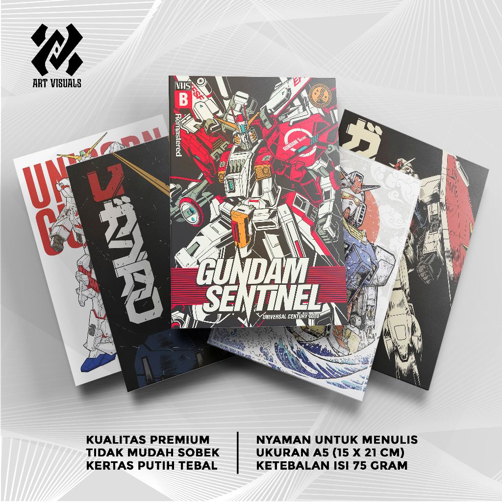 

Buku Tulis Custom Tema Gundam Terlengkap Termurah Model Bebas Pilih Foto / Buku Tulis Sekolah / Buku Catatan