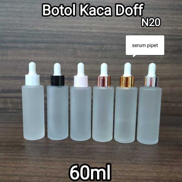 Botol Kosong Serum 60ml Botol Treatment Perawatan Oil Essen 60ml Botol Serum Pipet Kaca Dropper Boto