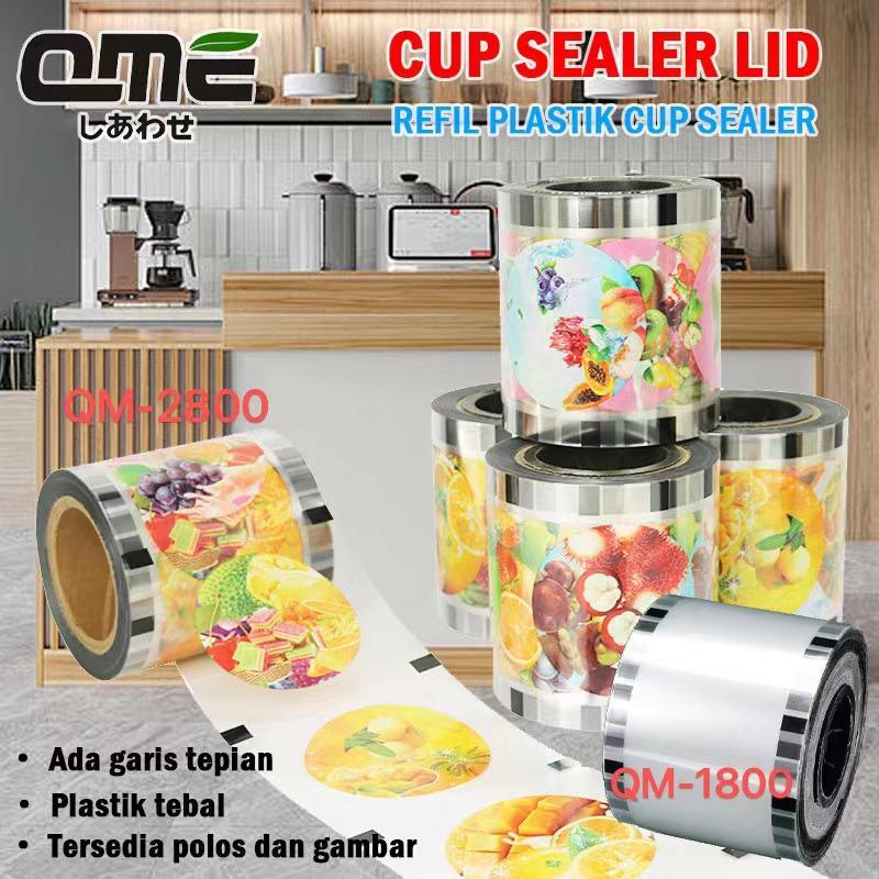 cup sealer plastik lid / plastik seal cup/ cup sealer motif dan polos