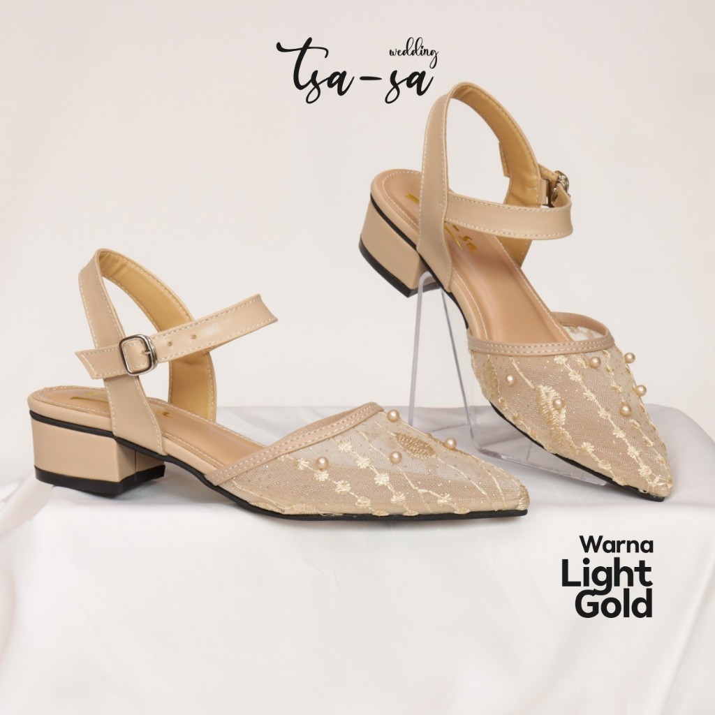 My Wedding Shoes Heels 3 cm Payet Mutiara Wanita Tania