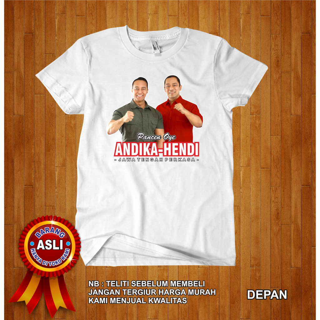 Kaos Andika Hendi Putih Pancen Oye