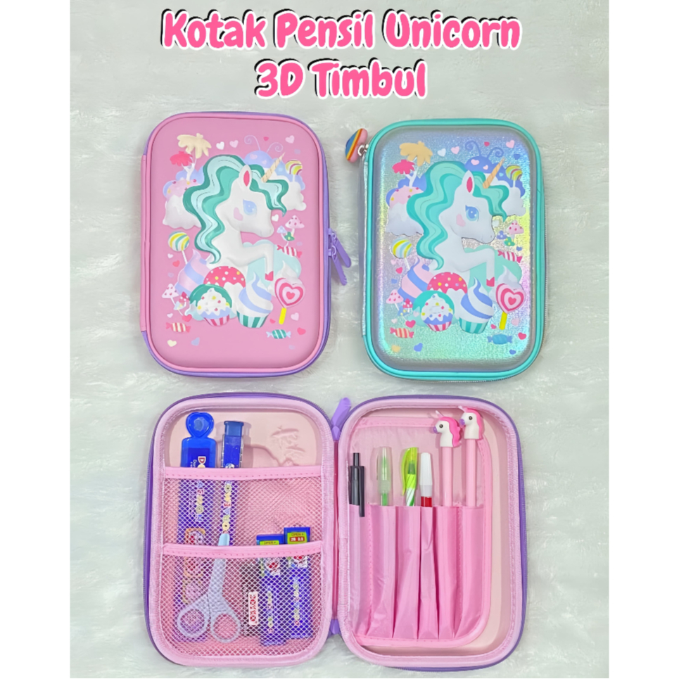 

BLINGBERRY Kotak Pensil 3D Timbul Unicorn Lollypop Tosca Tempat Pensil Sekolah anak berkualitas
