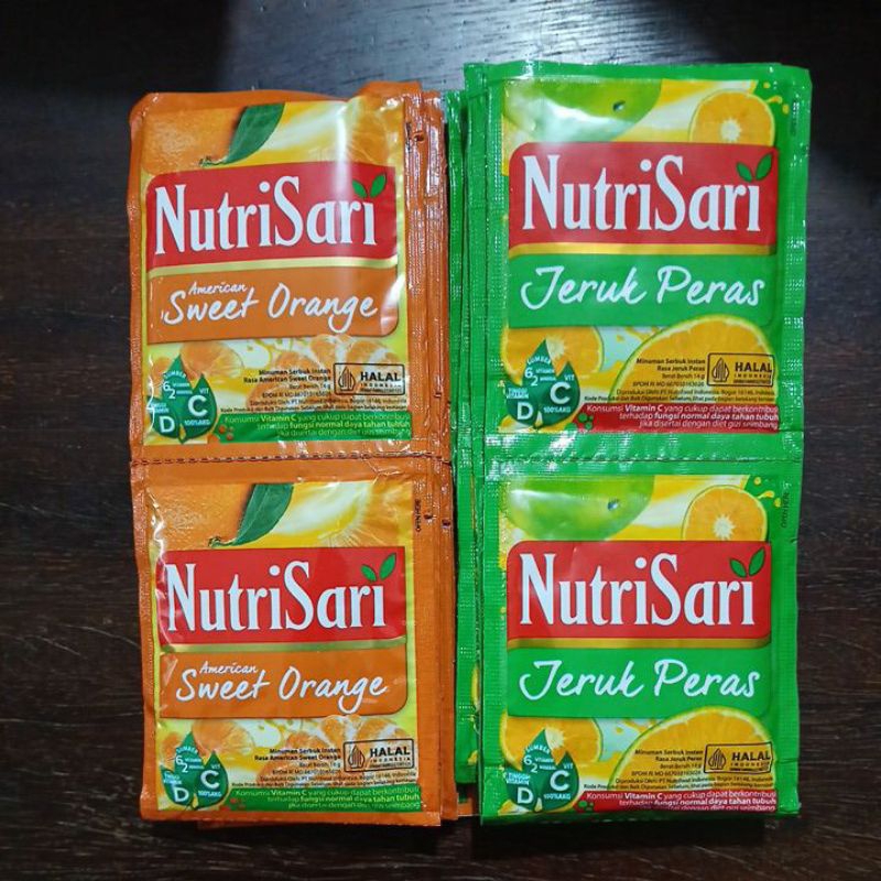 

nutrisari 1 renceng rasa sweet orange, jeruk peras