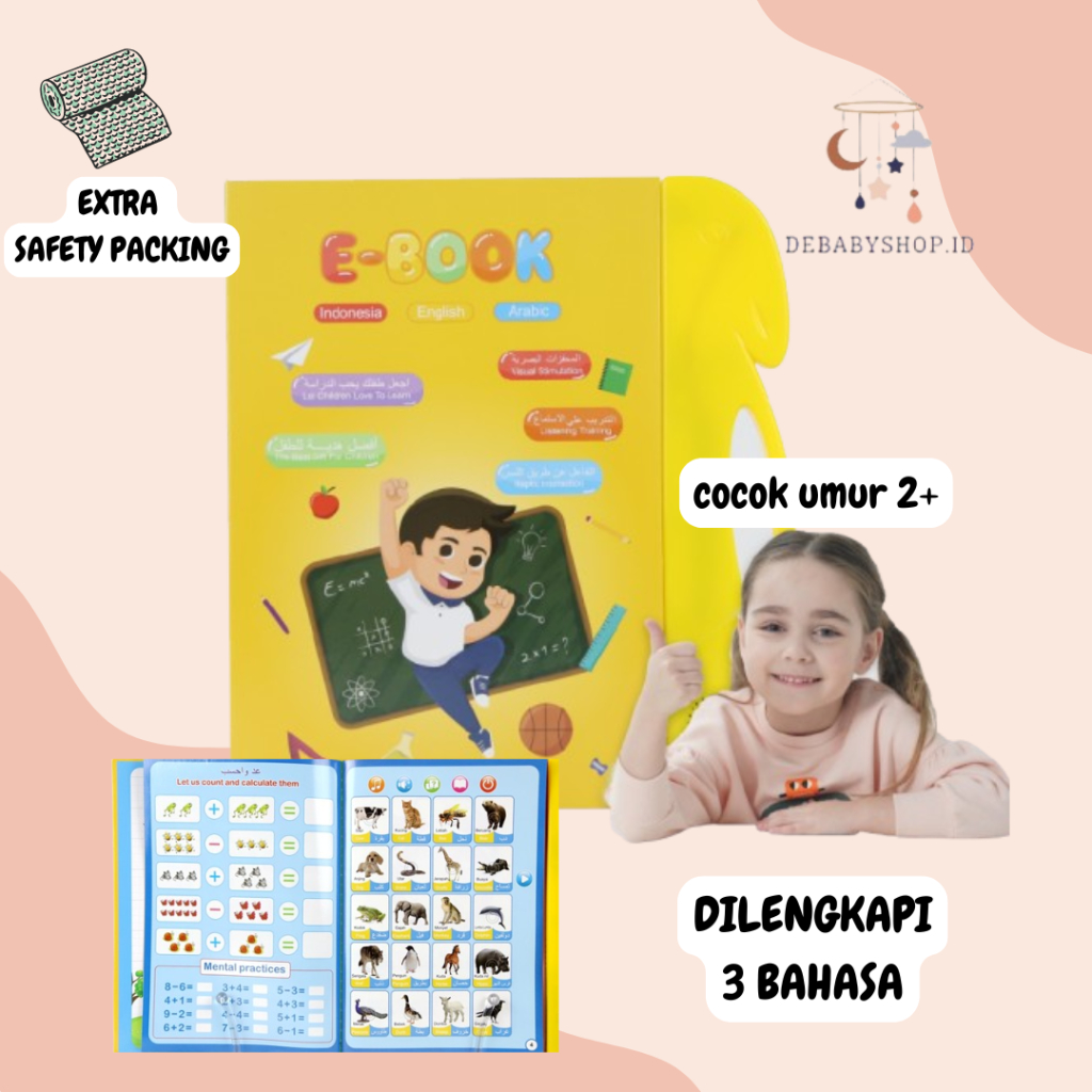 (TERMURAH) Buku E-book Sound Book 3 bahasa / Buku Edukasi Belajar Anak 1-3 Tahun dengan Suara / Chil