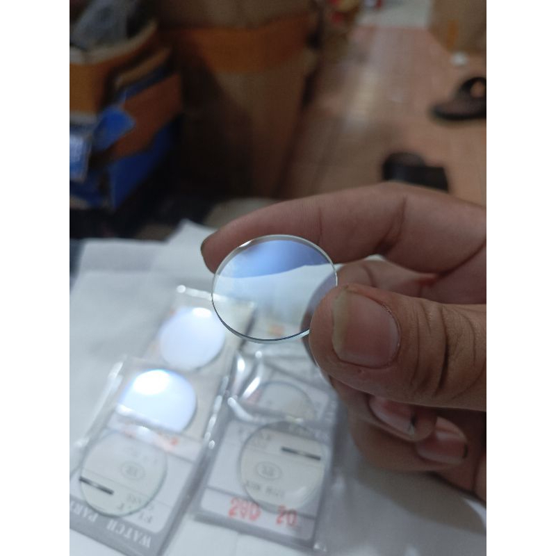 KACA BIRU KACA JAM TANGAN TEBAL 2 MM KACA JAM
