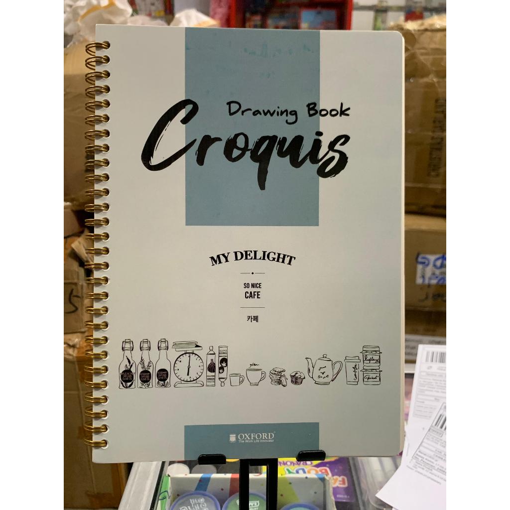 

oxford croquish scetch book ukuran b5 / a4 ( piliha antara 2 ukuran) ( kertas asli sketsa) isi 50 lembar ring kawat made in korea buku sketsa ketas 130 gsm