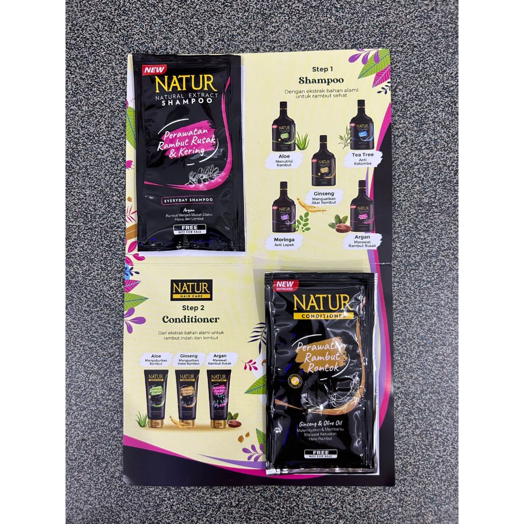 ARJUNA GIFT NATUR SHAMPOO DAN CONDITIONER SACHET
