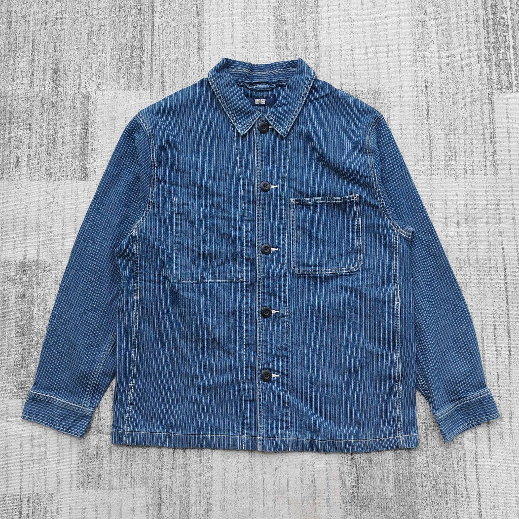 Uniqlo Denim Work Jacket Jaket Outer Chore Wabash