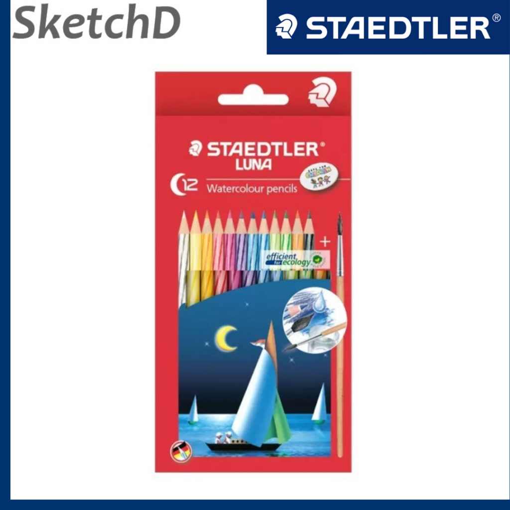 

Pensil 12 warna panjang Aquarelle color Staedtler Water colour pencil Full length FL