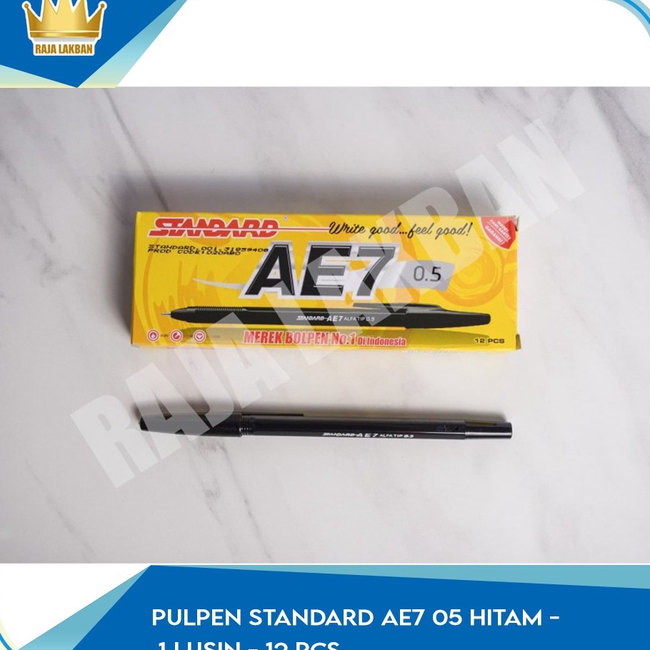 

Pulpen Standard AE7 5 Hitam 1 Lusin 12 Pcs