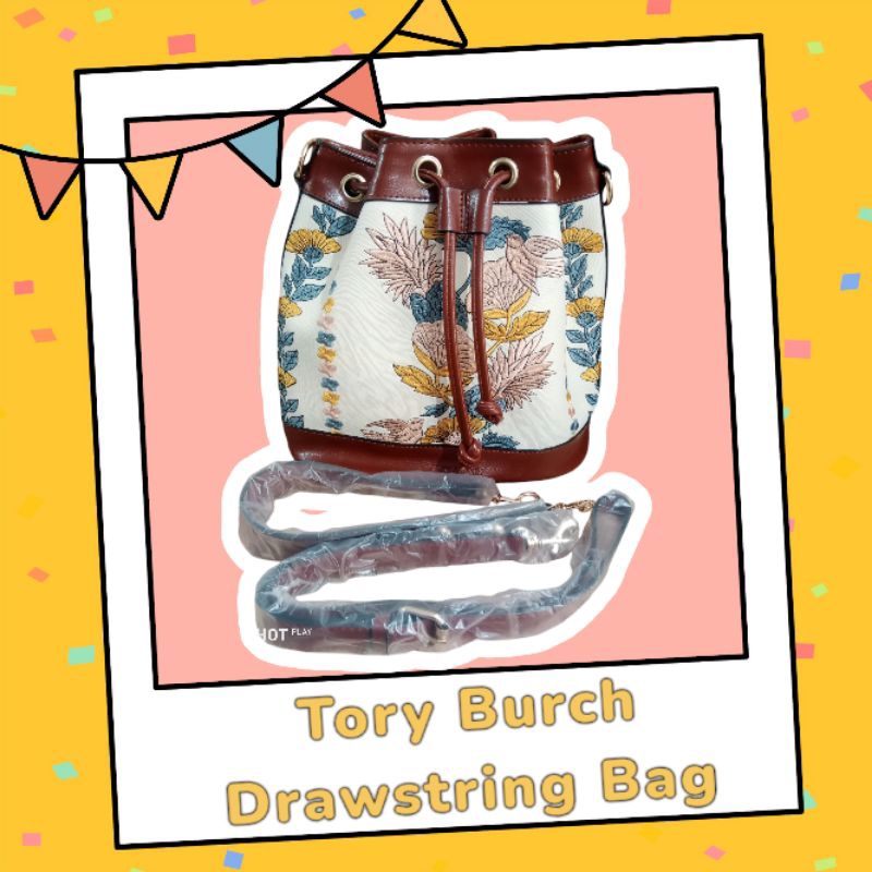 Tas Wanita Serut Tory Burche Drawstring Made in Vietname