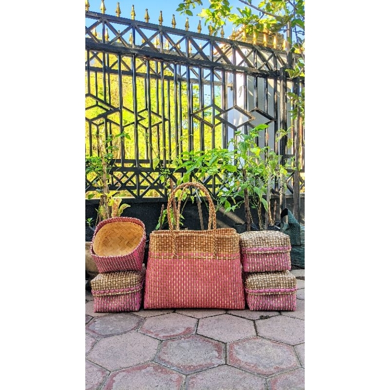 tas anyaman keben set 4/tas keben jali isi 4keben