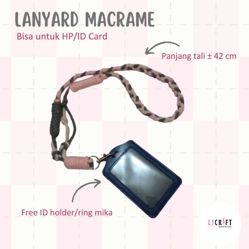 Lanyard Macrame / Lanyard ID / Strap HP/ Strap Macrame