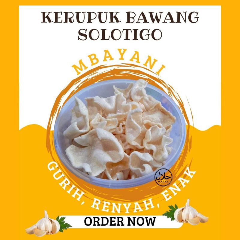 

KERUPUK BAWANG SOLOTIGO 250gr (KERUPUK MENTAH) RENYAH GURIH