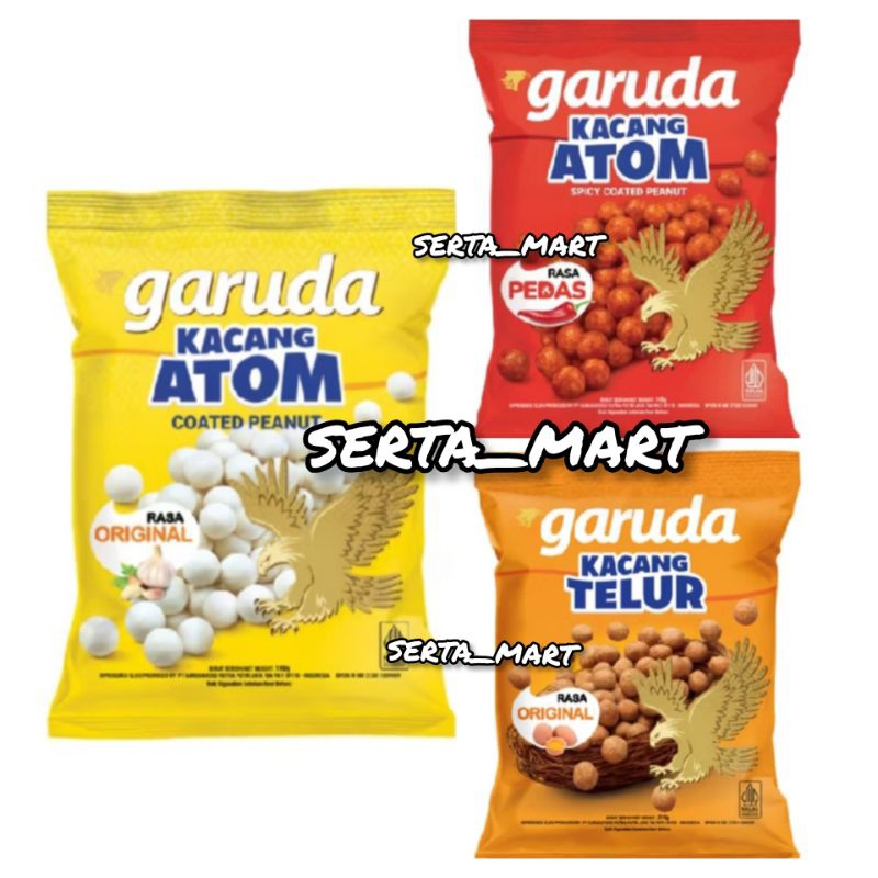 

Garuda Kacang Atom Original 120gr / Kacang Telor 110gr - Garuda Kacang Pedas / Manis Gurih