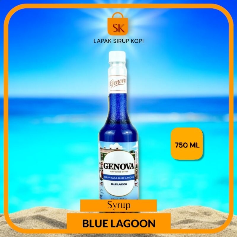 

Genova Blue Curacao syrup 750 ml - premium sirup ala cafe