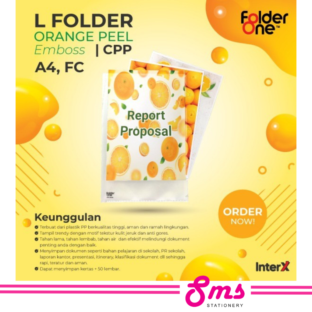 

Map Plastik Bening / Map L Folder CPP Embos Kulit Jeruk A4/FC - A4